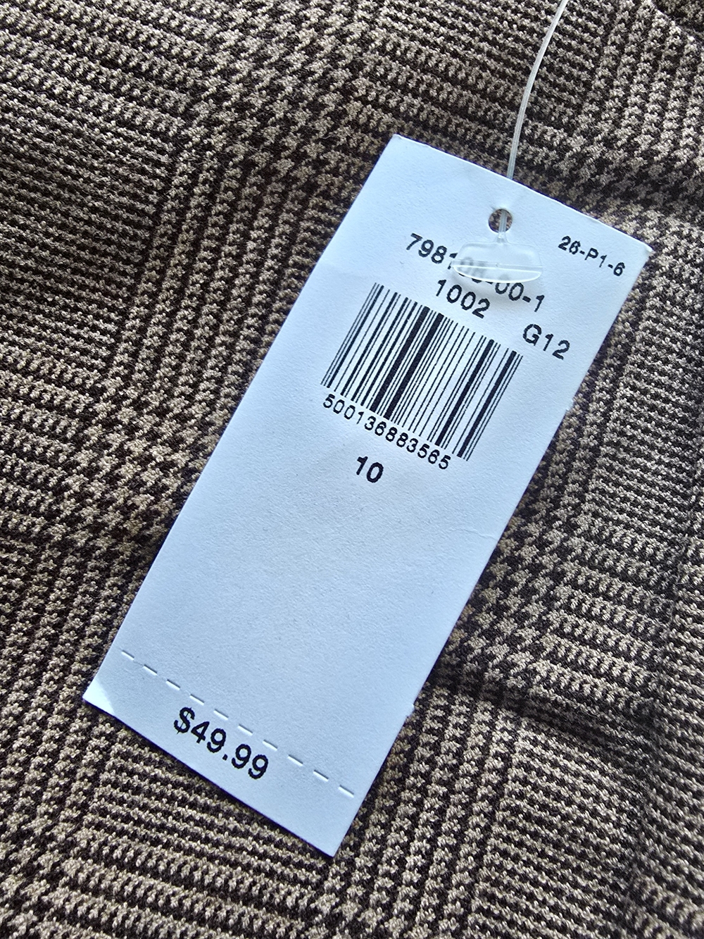 Old Navy Brown Plaid Pixie Skinny Women's Pants - Picture 5 of 7